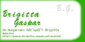 brigitta gaspar business card